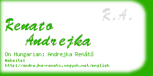 renato andrejka business card