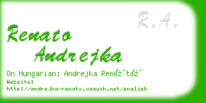 renato andrejka business card